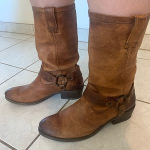 Mid-calf Frye moto boot